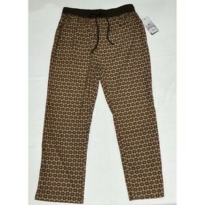 Rainforest Flannel Pajama Bottoms Mens Medium Brown Birdseye Cozy Loungwear NWT